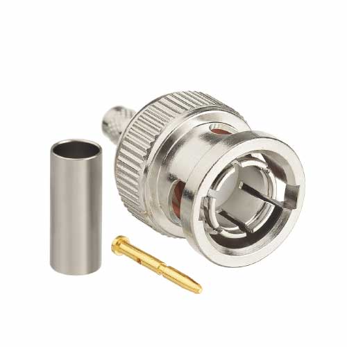 Conector BNC plug para crimpear RG59 TEF.